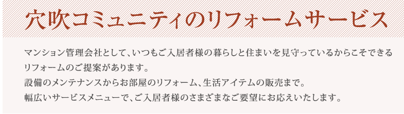 �����R�~���j�e�B�̃��t�H�[���T�[�r�X