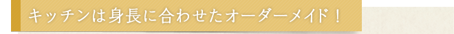 �L�b�`���͐g���ɍ��킹���I�[�_�[���C�h�I