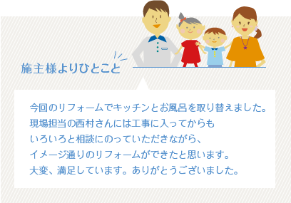 �{��l���ЂƂ��Ɓ@����̃��t�H�[���ŃL�b�`���Ƃ����C�����ւ��܂����B����S���̐�������ɂ͍H���ɓ����Ă�������낢��Ƒ��k�ɂ̂��Ă��������Ȃ���A�C���[�W�ʂ�̃��t�H�[�����ł����Ǝv���܂��B��ρA�������Ă��܂��B���肪�Ƃ��������܂���