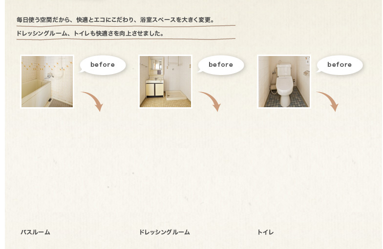 �����g����Ԃ�����A���K�ƃG�R�ɂ������A�����X�y�[�X��傫���ύX�B�h���b�V���O���[���A�g�C�������K�������コ���܂����B