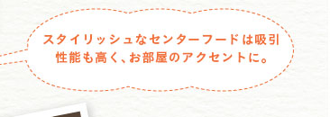 �X�^�C���b�V���ȃZ���^�[�t�[�h�͋z�����\�������A�������̃A�N�Z���g�ɁB