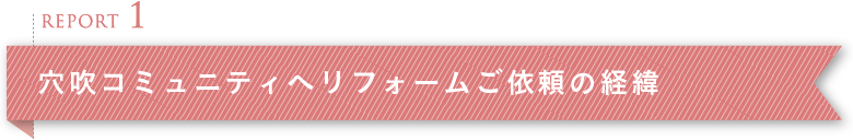 REPORT 1 �����R�~���j�e�B�փ��t�H�[�����˗��̌o��